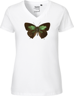 Green Lycaenid Butterfly Women's V-neck Tee