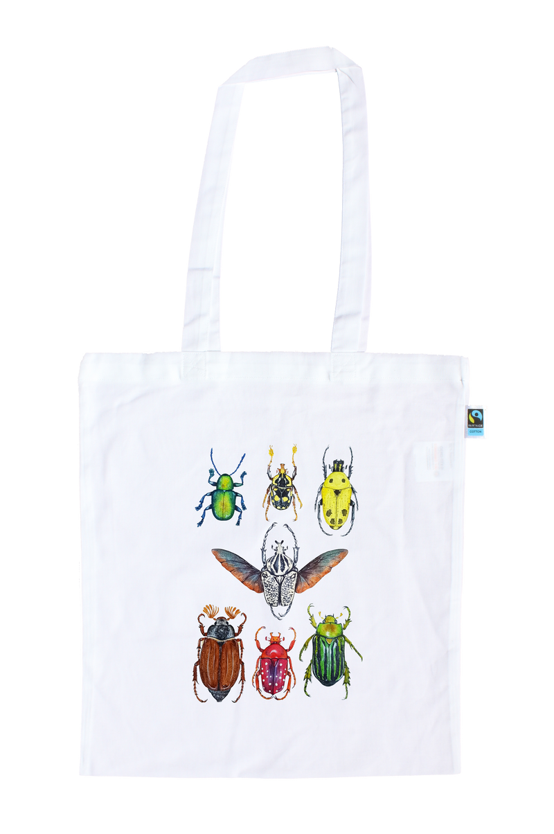 Beetle Collage Long Handle Shopping Bag