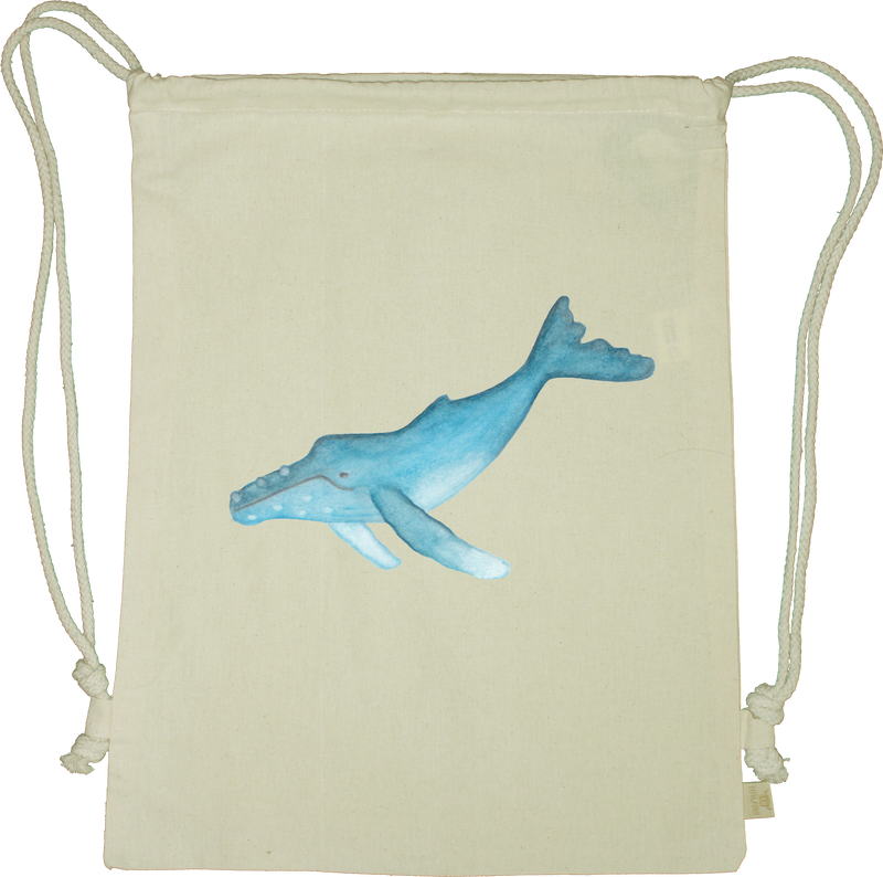 Humpback Whale Drawstring Gym Bag