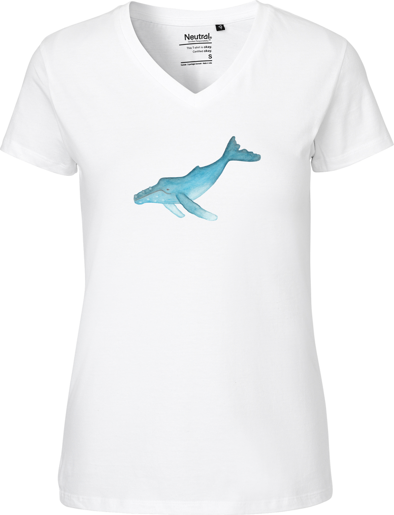 Humpback Whale Women's V-neck Tee
