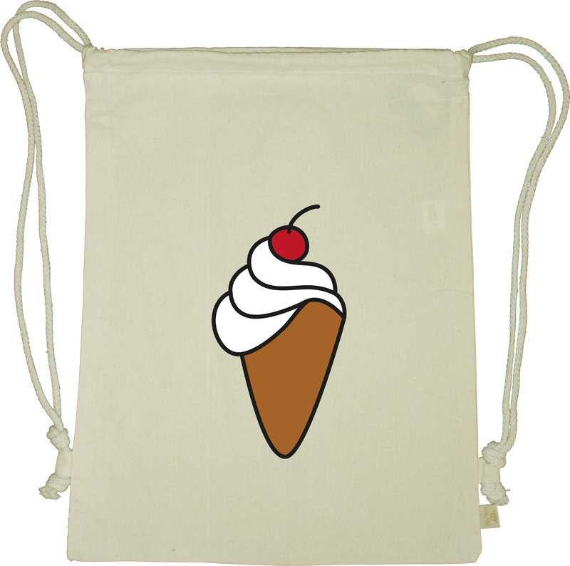 Ice Cream Cone Drawstring Gym Bag