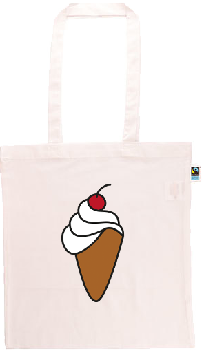 Ice Cream Cone Long Handle Shopping Bag