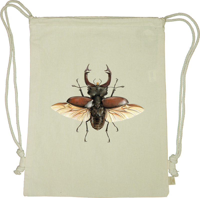 European Stag Beetle Drawstring Gym Bag