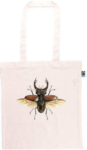 European Stag Beetle Long Handle Shopping Bag
