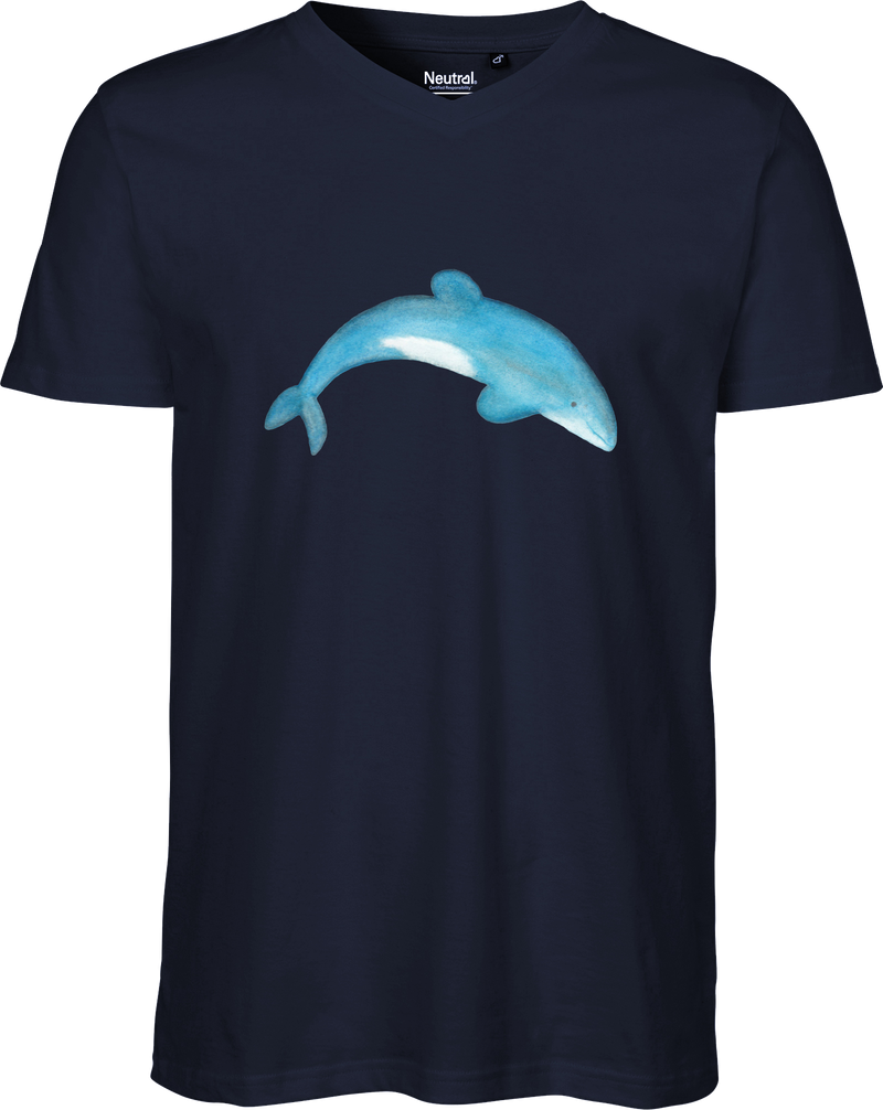 Maui Dolphin Men's V-neck Tee